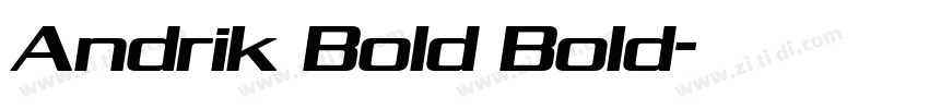 Andrik Bold Bold字体转换